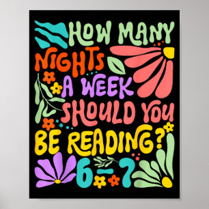 Poster Quantas Noites Por Semana Você Deve Estar Lendo 67
