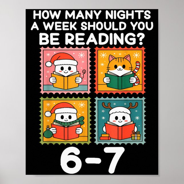 Poster Quantas Noites Por Semana Você Deve Ler 67 Eu (Frente)