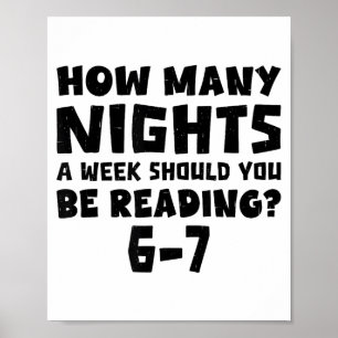 Poster Quantas Noites Por Semana Você Deve Ler 6-7 B