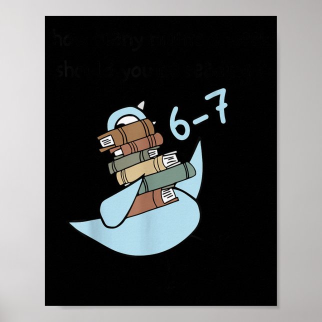 Poster Quantas Noites Por Semana Você Deve Ler 6-7 S (Frente)