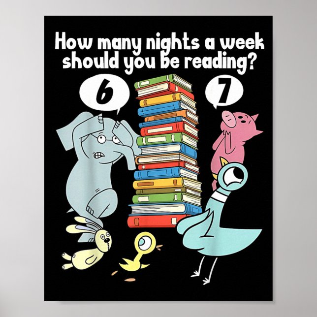 Poster Quantas Noites Por Semana Você Deve Ler 6–7 T (Frente)