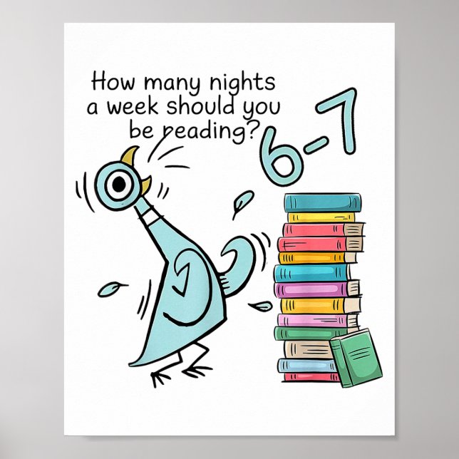 Poster Quantas Noites Por Semana Você Deve Ler 6–7 T (Frente)