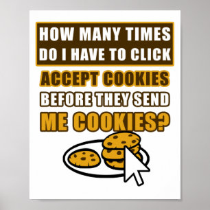 Poster Quantas Vezes Tenho De Clicar Em Aceitar Cookies