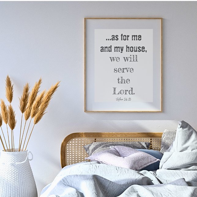 Poster Quanto a Mim e à Minha Casa Serviremos ao Senhor (Criador carregado)