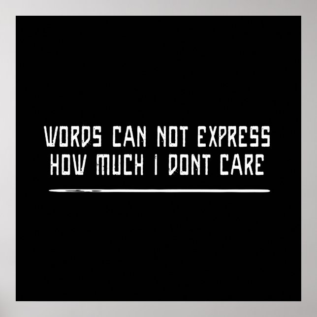 Poster Quanto eu não me importo (Frente)