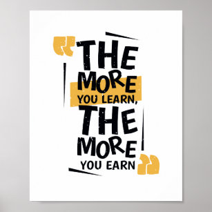 Poster Quanto mais você aprende, mais você ganha
