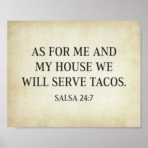 Poster Quanto para a mim e a minha casa nós serviremos o