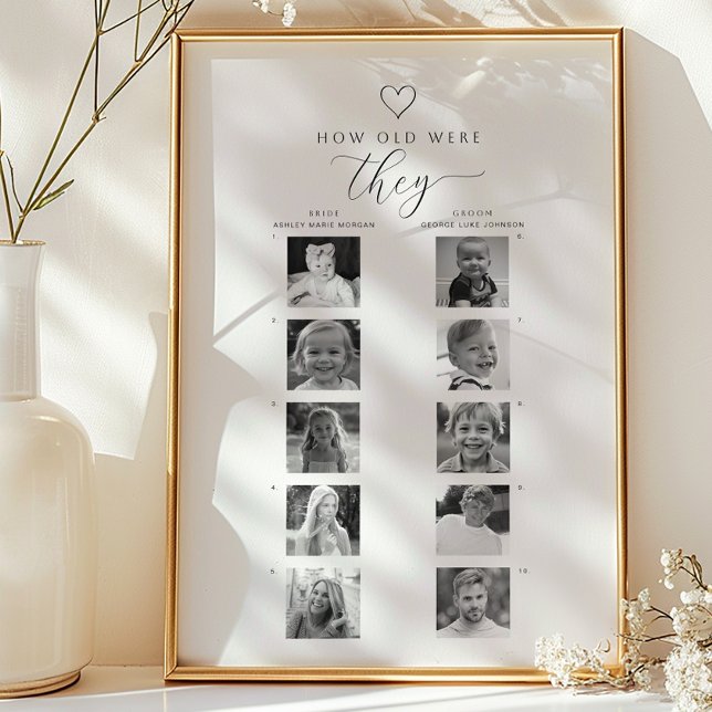 Poster Quantos Anos Eles Tinham Jogo de Adivinhação da Fo (Shower Game Poster)