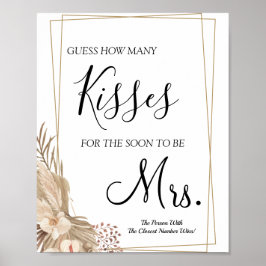 Poster Quantos beijos para o jogo de chuveiro da futura S