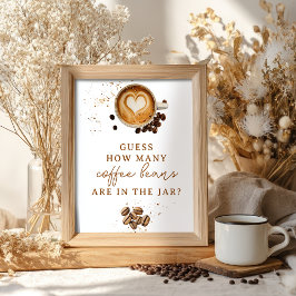 Poster Quantos Chás de fraldas de Beans de café caem mode