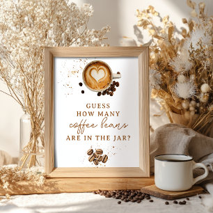 Poster Quantos Chás de fraldas de Beans de café caem mode