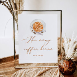 Poster Quantos grãos de café estão no pote