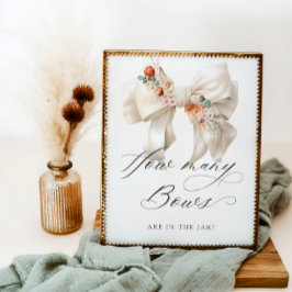 Poster Quantos Laços Arco Floral Chá de Bebê