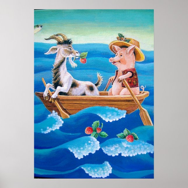 Póster "Quantos morangos crescem no mar?" (Frente)