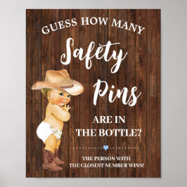 Poster Quantos Pinos de Segurança Sinais de Chá de fralda