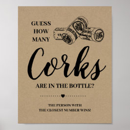 Poster Quantos sinais de jogo rústico de chá de panela de