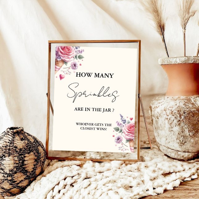 Poster Quantos SPrinkles No Jogo do Chá de fraldas Jar (Criador carregado)