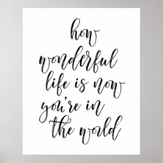 Poster Quão Maravilhosa é a Vida Agora que Você Está no M