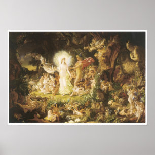 Póster Quarrel de Oberon e Titania, 1849