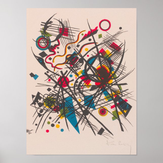 Poster Quarta Wallet Bauhaus, 1923, por Wassily Kandinsky (Frente)