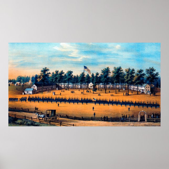 Poster Quartel Belger Baltimore Md Guerra Civil 1863 (Frente)