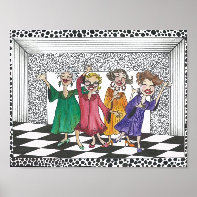 Póster Quarteto de apresentar Gais em toda a sua glória (Frente)