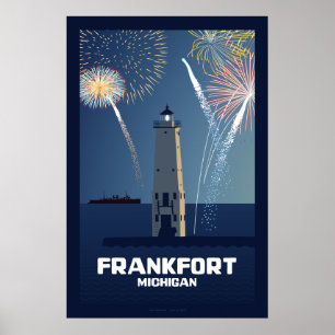 Póster Quarto da celebração de julho, Frankfort, Michig