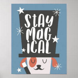 Poster Quarto de Bebê Citação Mágica Cachorro Fofo