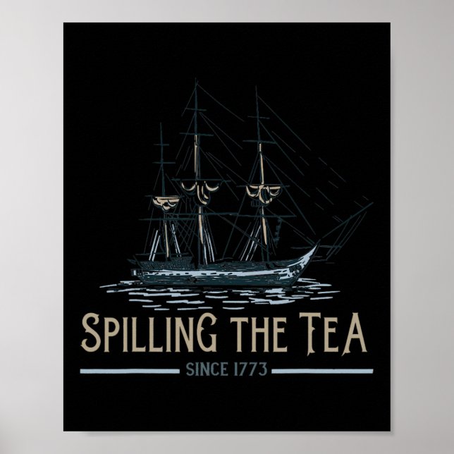 Poster Quarto De Julho A Esmagar O Chá Desde 1773 (Frente)