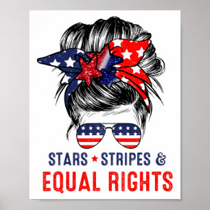 Poster Quarto De Julho Estrelas Stripes E Igualdade De Di