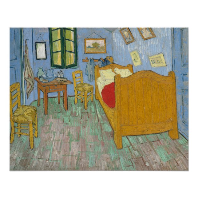 Póster Quarto de Van Gogh em Arles - Clássico Amarelo e A (Frente)