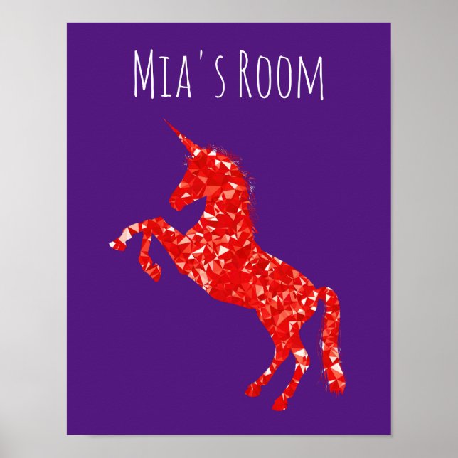 Poster Quarto do garoto místico da criatura mística Red U (Frente)