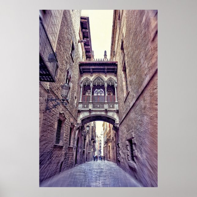 Poster Quarto gótico em Barcelona, Espanha (Frente)