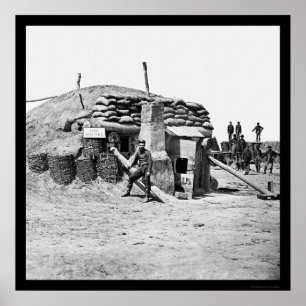 Póster quartos da Bomba-prova do inferno 1865 do forte