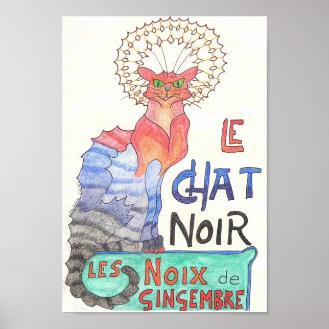 Poster Quase Le Chat Noir, Ginger Loucos (Frente)