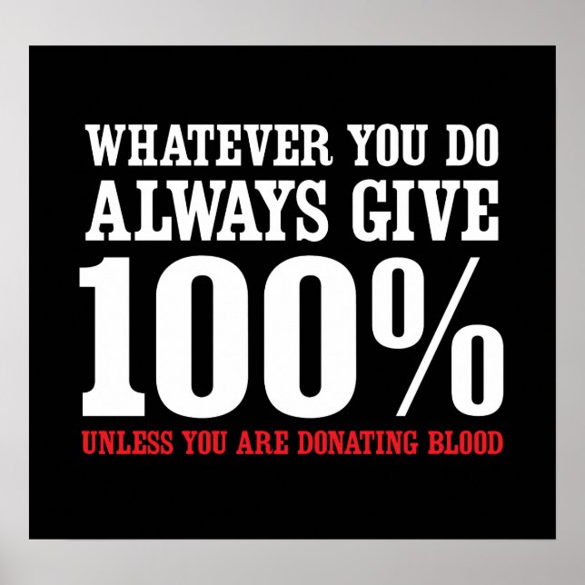 Poster Quase Sempre Dar 100% (Frente)