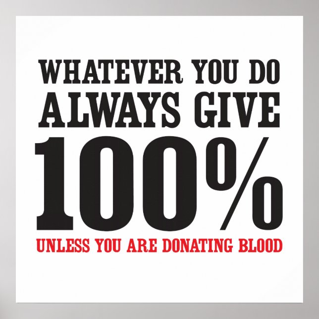 Poster Quase Sempre Dar 100% (Frente)