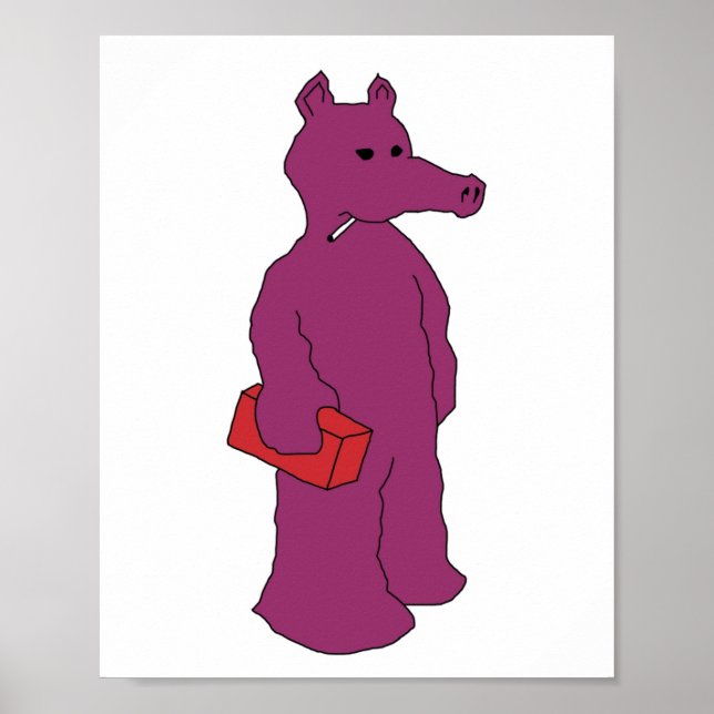 Poster quasimoto roxo (Frente)