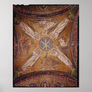 Póster Quatro anjos com os símbolos do