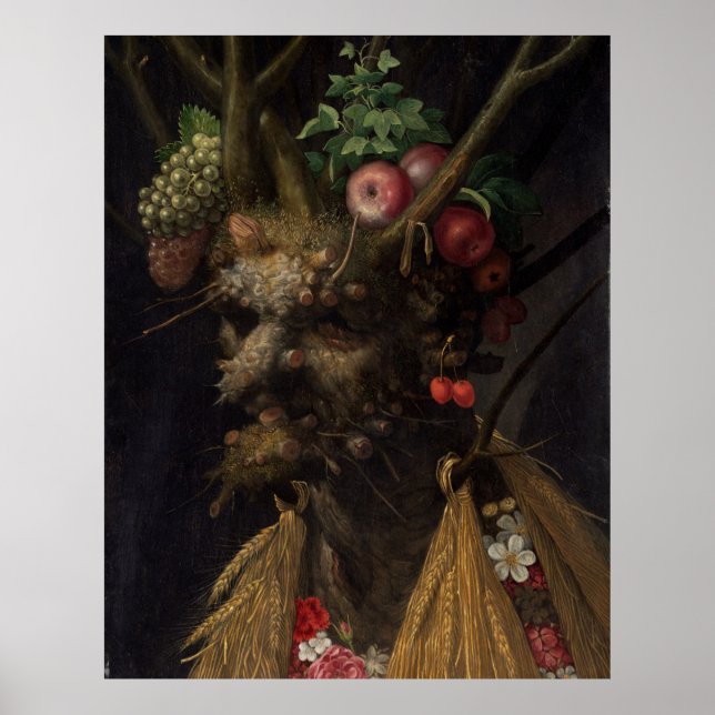 Póster Quatro Assentos numa Cabeça - Giuseppe Arcimboldo (Frente)