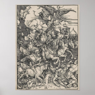 Poster Quatro cavaleiro do apocalipse por Durer