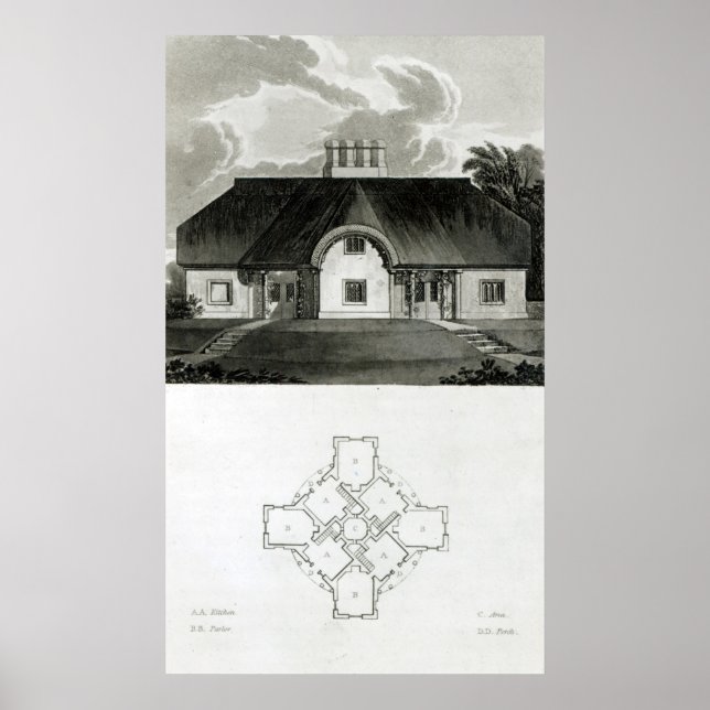 Póster Quatro Cottages, 1818 (Frente)
