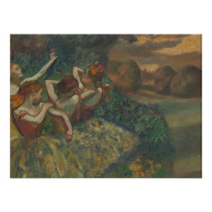 Póster Quatro Dançarinos, Impressionista Pintura, Edgar D