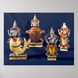 Poster Quatro das encarnações de Vishnu