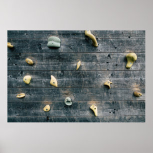 Poster Quatro decores de parede de madeira marrom