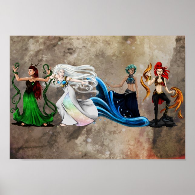 Poster Quatro elementos (Frente)