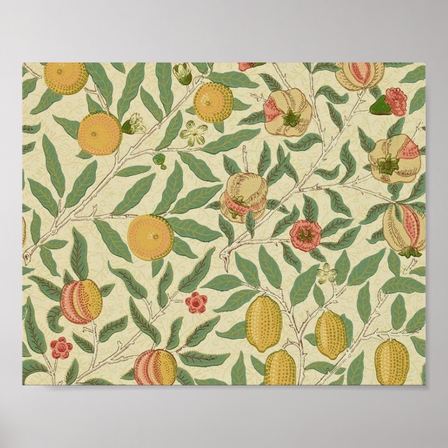 Poster Quatro Frutas, William Morris (Frente)