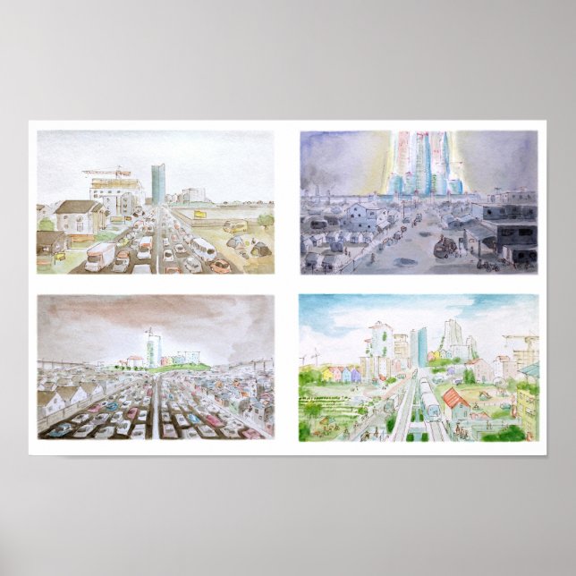 Poster Quatro Futuros (Frente)