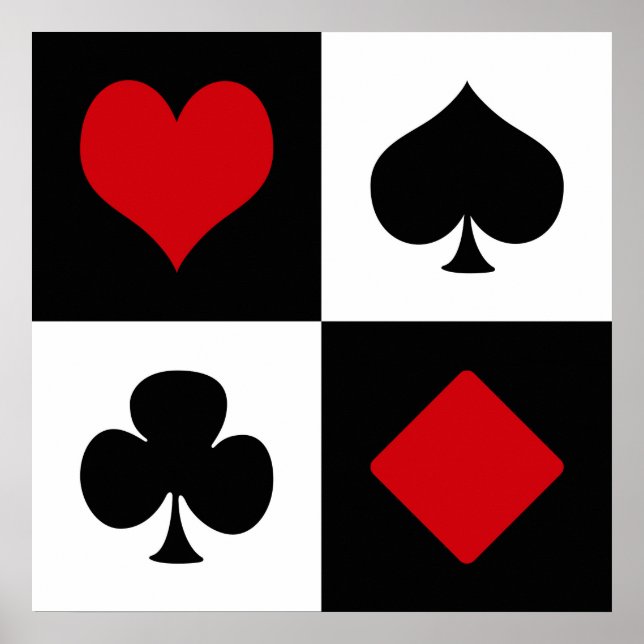 Poster Quatro naipes de cartão (Frente)