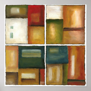 Póster Quatro Pintura Paneled de Jennifer Goldberger